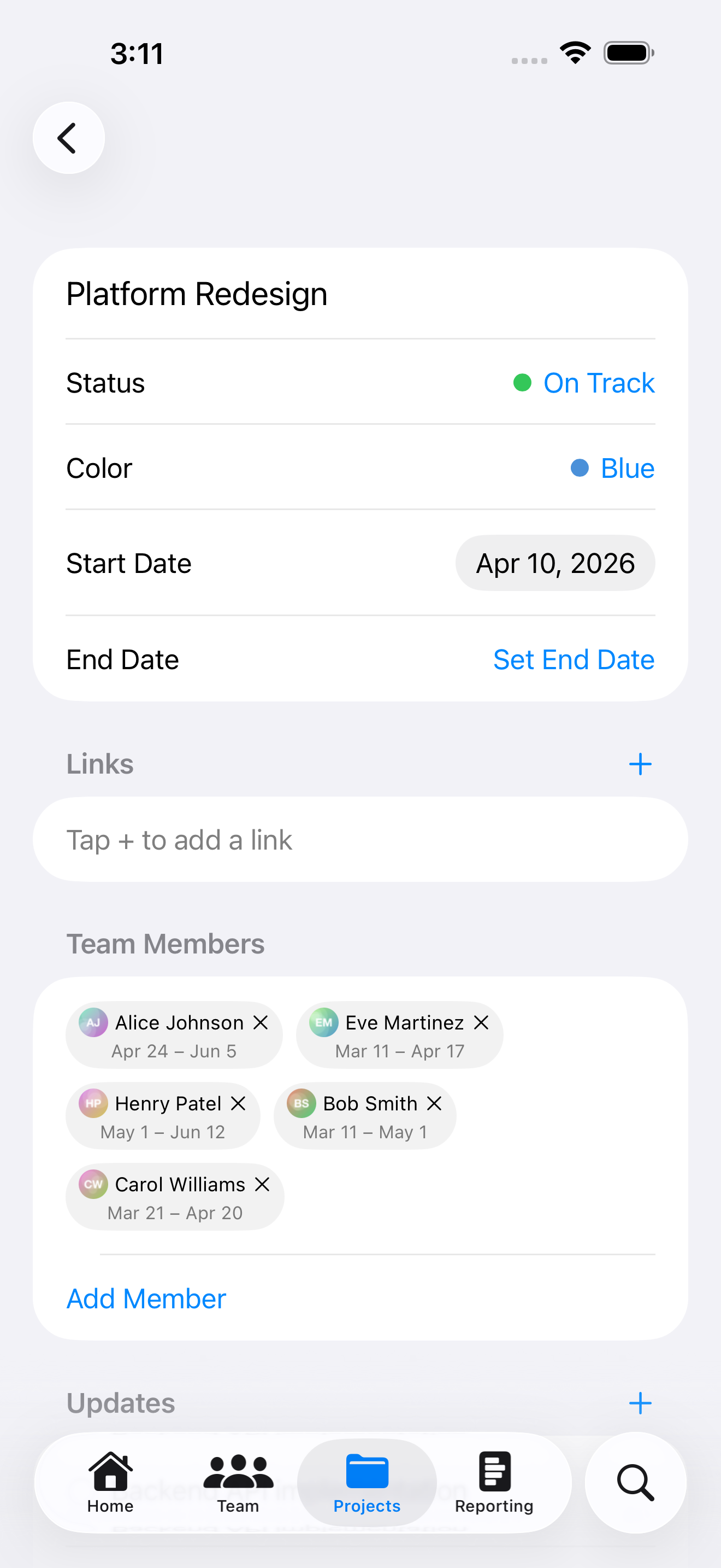 Projects on iOS