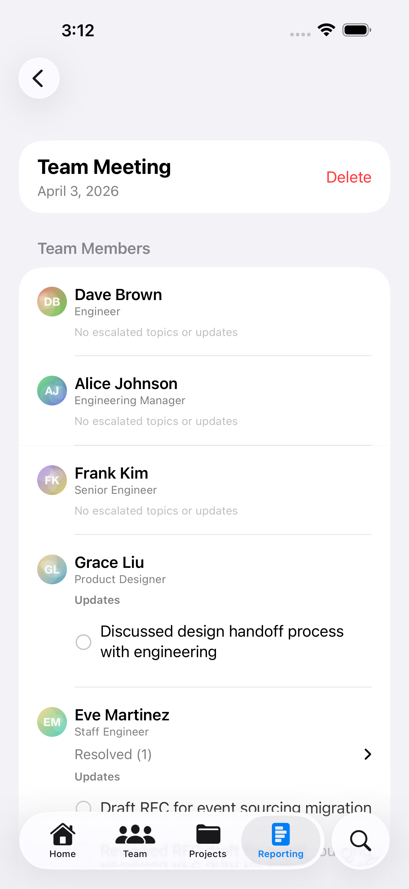 Meetings on iOS